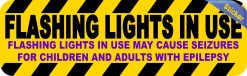 Alternative view of StickerTalk Flashing Lights in Use Vinyl Sticker, 10 inches x 3