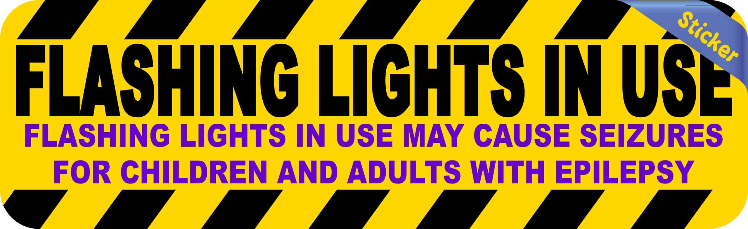 StickerTalk Flashing Lights in Use Vinyl Sticker, 10 inches x 3 - Image 2