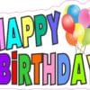 Happy Birthday Vinyl Sticker