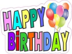 Happy Birthday Vinyl Sticker