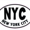 Oval NYC New York City Vinyl Sticker