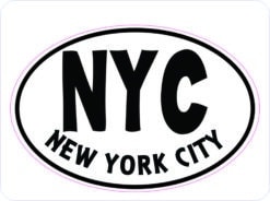 Oval NYC New York City Vinyl Sticker