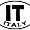 Oval IT Italy Vinyl Sticker