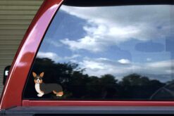 Black Headed Tricolor Corgi Vinyl Sticker