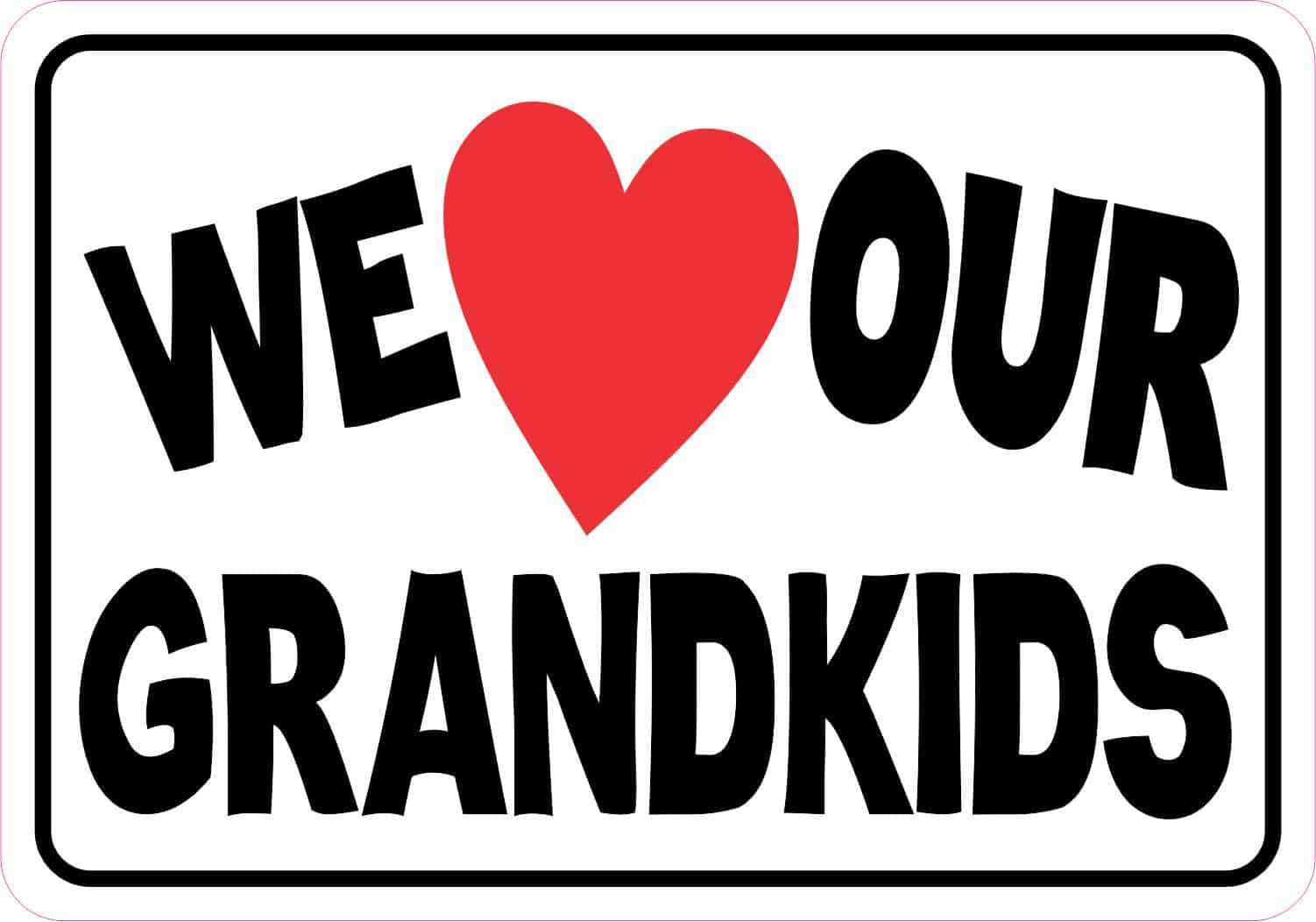 StickerTalk We Love Our Grandkids Vinyl Sticker, 5 Inches x 3.5 Inches