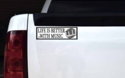 Life Is Better With Music Vinyl Sticker