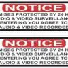 Protected by Audio and Video Surveillance Vinyl Stickers