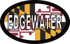 Flag Oval Edgewater Maryland Vinyl Sticker