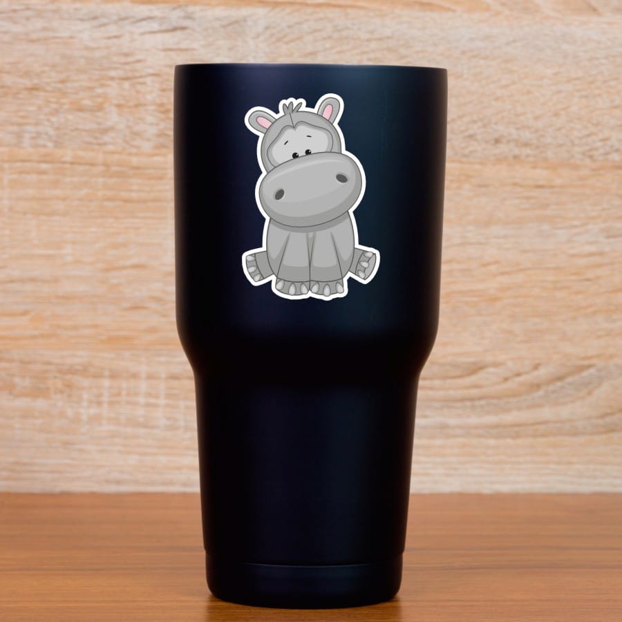 StickerTalk Hippopotamus Vinyl Stickers, 1 sheet of 2 stickers, 2 inches x 3 inches each - Image 7