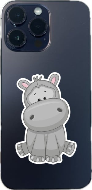 StickerTalk Hippopotamus Vinyl Stickers, 1 sheet of 2 stickers, 2 inches x 3 inches each - Image 8