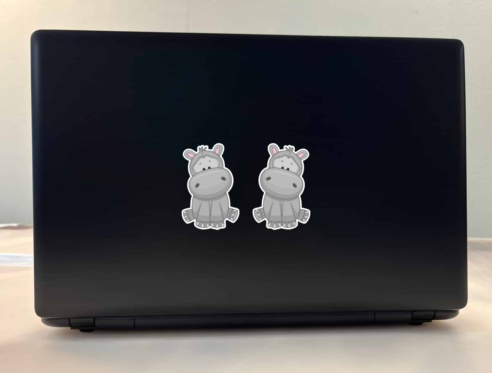 StickerTalk Hippopotamus Vinyl Stickers, 1 sheet of 2 stickers, 2 inches x 3 inches each - Image 5