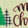 Plaid Trees Merry Christmas Vinyl Sticker