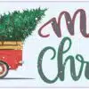 Vintage Truck Merry Christmas Magnet