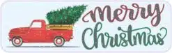 Vintage Truck Merry Christmas Vinyl Sticker