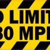 Speed Limited to 80 MPH Vinyl Sticker