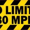 Speed Limited to 80 MPH Vinyl Sticker