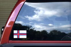 Nordic Flag, Merkid, Faroe Island Flag, Cross flag, Sticker, Decal, Bumper Sticker