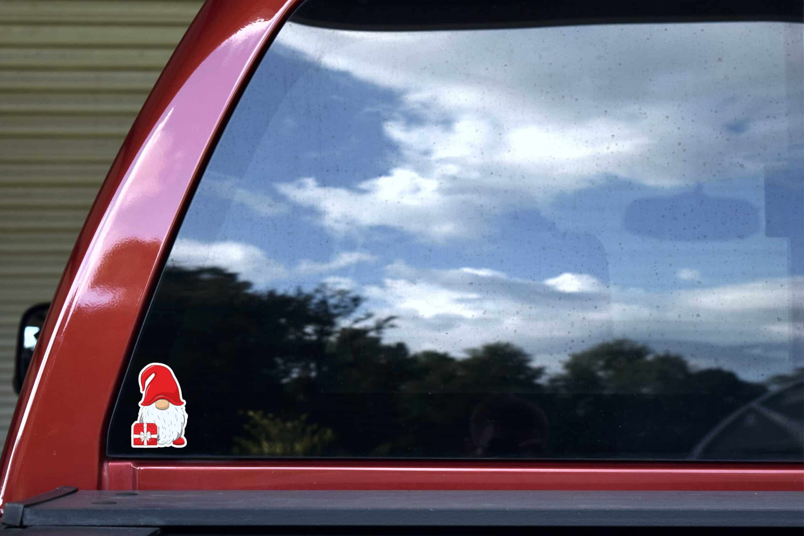 Christmas Present Gnome Vinyl Stickers