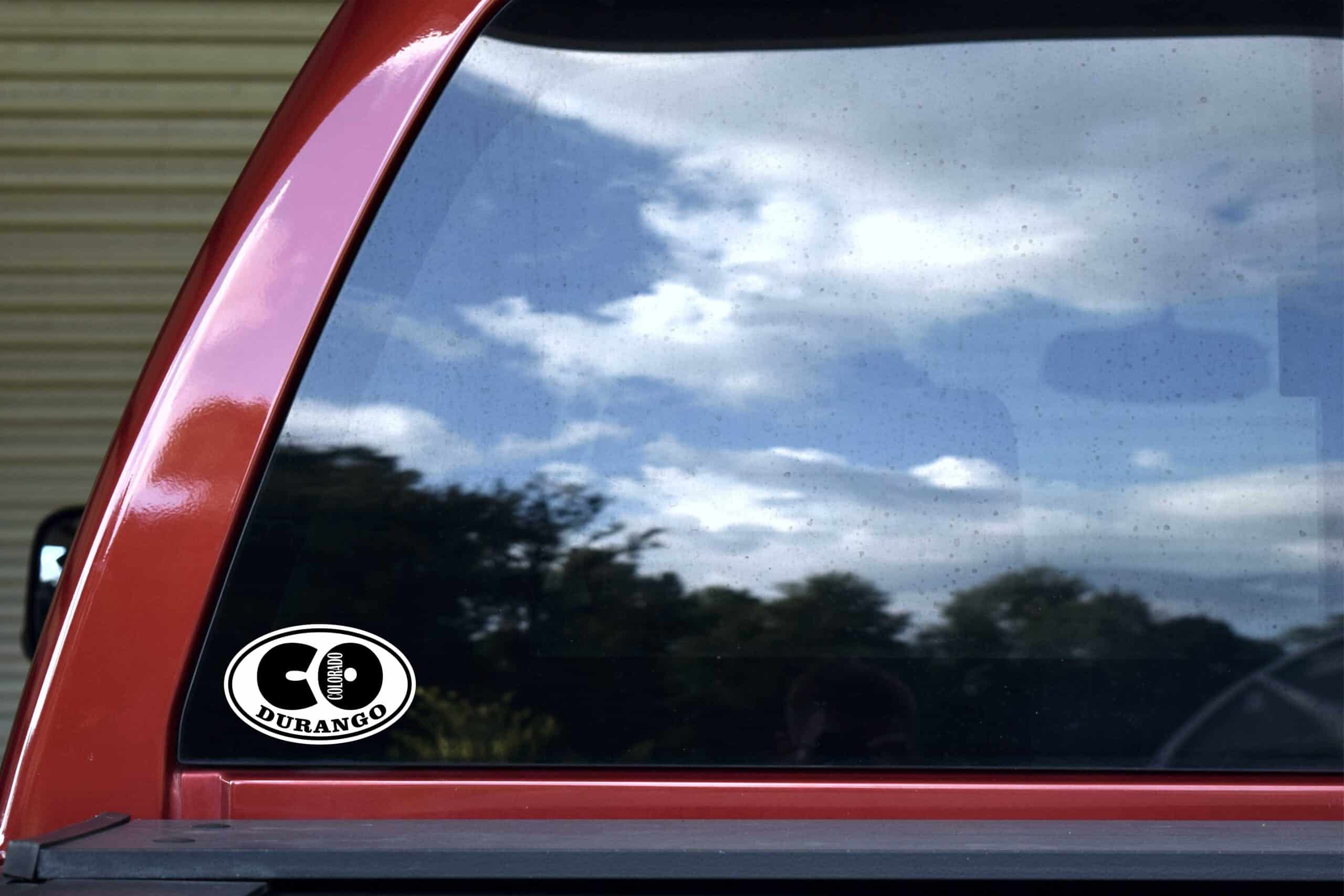 Oval CO Durango Colorado Vinyl Sticker