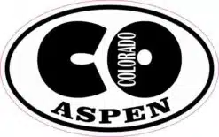 Oval CO Aspen Colorado Vinyl Sticker