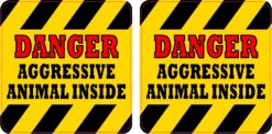 Danger Aggressive Animal Inside Vinyl Stickers