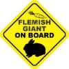 Flemish Giant on Board Vinyl Sticker