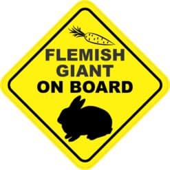 Flemish Giant on Board Vinyl Sticker