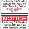 Notice in Car Camera in Use Vinyl Stickers