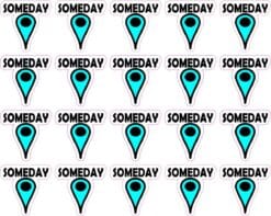 Someday Map Pointer Vinyl Stickers