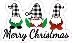 Gnomes Merry Christmas Vinyl Sticker