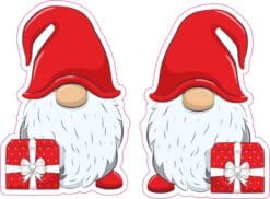 Christmas Present Gnome Vinyl Stickers