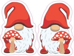 Mushroom Gnome Vinyl Stickers