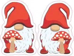 Mushroom Gnome Vinyl Stickers