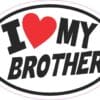 Oval I Love My Brother Vinyl Sticker
