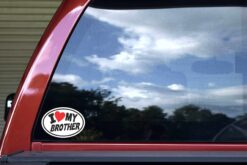 Oval I Love My Brother Vinyl Sticker