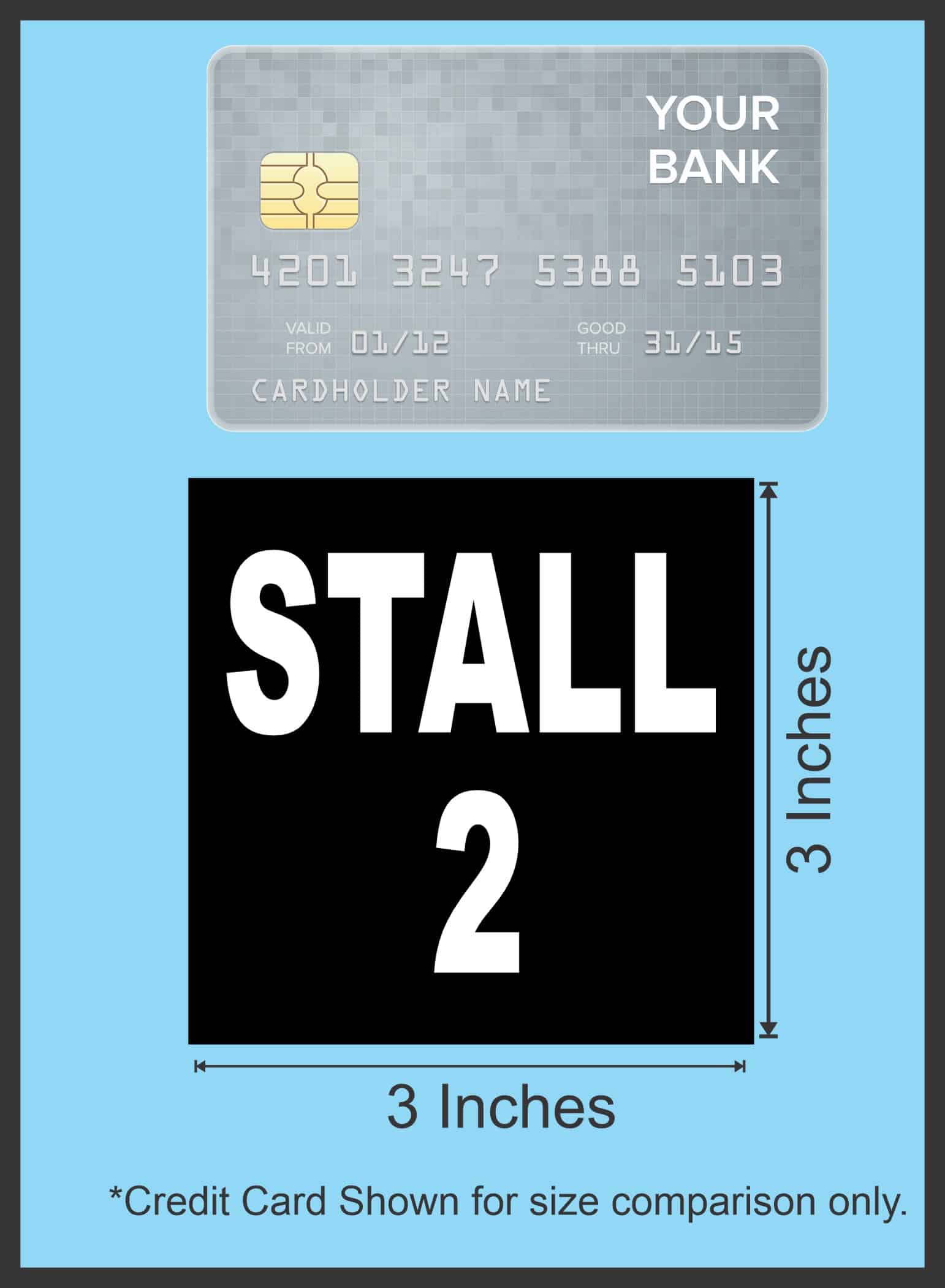 StickerTalk Stall 2 Vinyl Stickers, 1 sheet of 2 stickers, 3 inches x 3 inches each - Image 3