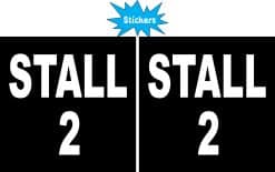 Alternative view of StickerTalk Stall 2 Vinyl Stickers, 1 sheet of 2 stickers, 3 inches x 3 inches each