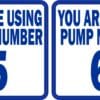 Blue Pump Number 5 and 6 Vinyl Stickers