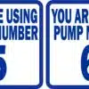 Blue Pump Number 5 and 6 Vinyl Stickers