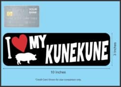 10in x 3in I Love My Kunekune Bumper Sticker Vinyl Animal Pig Vehicle Decal