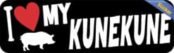 10in x 3in I Love My Kunekune Bumper Sticker Vinyl Animal Pig Vehicle Decal