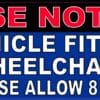 Wheelchair Ramp Allow 8 Feet Vinyl Sticker