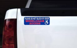 Do Not Block Door Wheelchair Access Vinyl Sticker