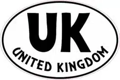 UK Oval Sticker