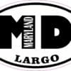 StickerTalk Largo Maryland Sticker, 4 inches x 2.5 inches