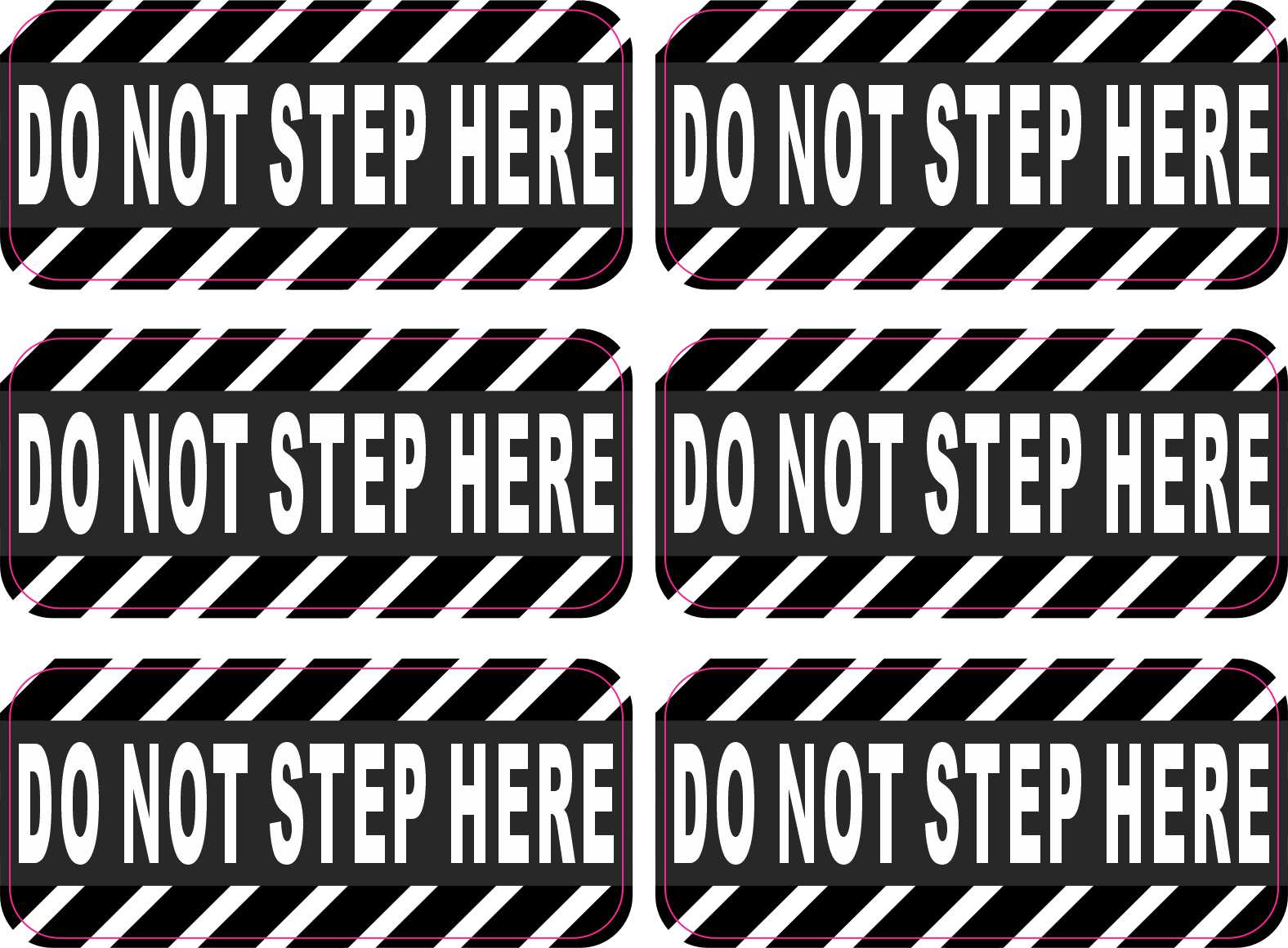 Do Not Step Here Vinyl Stickers