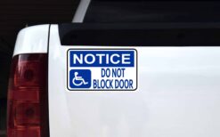 Notice Do Not Block Door Vinyl Sticker
