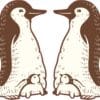 Vintage Penguin Vinyl Stickers