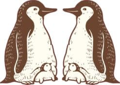Vintage Penguin Vinyl Stickers