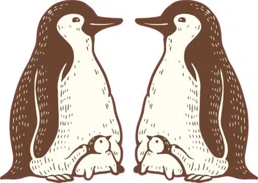 Vintage Penguin Vinyl Stickers